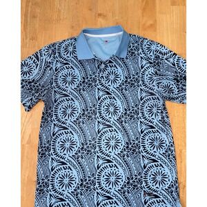 Tanoa‎ Samoa Polynesian Tribal Print Polo Shirt American Samoa Size L